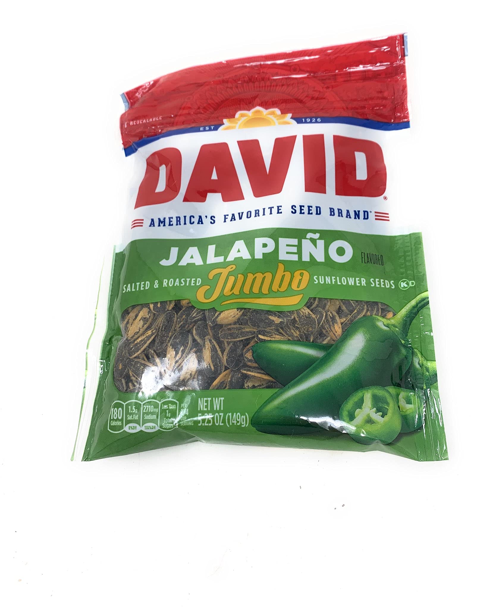 Product image of David Seeds Sunflower Seeds Jalapeno Flavor 5.25 oz 5.25 oz Pack of 6